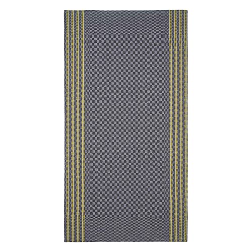 WESTCRAFT Hochwertige Grubentücher - Grubentuch Halbleinen 50 x 100 cm kariert, Verschiedene Designs - Geschirrtücher, Küchentücher, Trockentücher, Geschirr-Handtuch 51% Leinen 49 % Baumwolle (Gelb) von WESTCRAFT