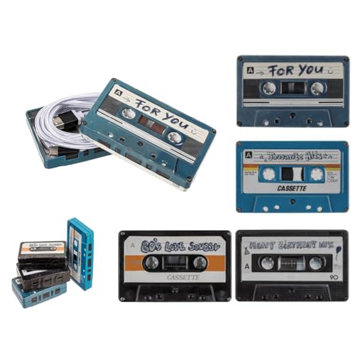 WESTCRAFT Nostalgische Blechdosen in Form von Kassetten aus den 80er Jahren, Dekorationsartikel (4er Set Kasetten als Dose) von WESTCRAFT