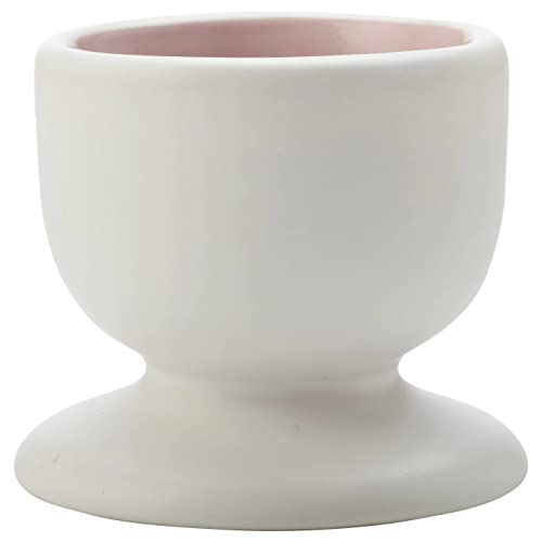 WESTCRAFT Tint Eierbecher aus Porzellan, außen weiß, innen mit einem Farbhighlight, Zeitlose Tafelwelten Maxwell & Williams (Rosa) von WESTCRAFT