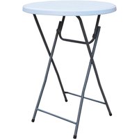 WESTERHOLT Stehtisch, BxHxT: 81 x 110 x 84 cm, Tischplatte: Kunststoff - grau | weiss von WESTERHOLT