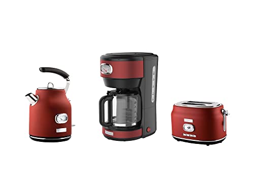 WESTINGHOUSE WES22 Retro Frühstück-Set Rot Frühstücksset, Metall von Westinghouse