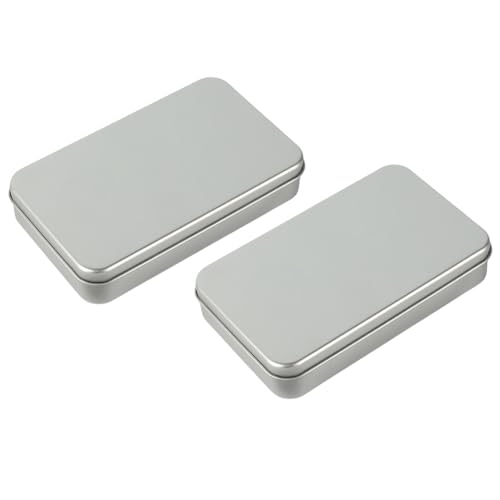 WESTKAIBA blechdose mit deckel, Tragbare Aufbewahrungsbox Aufbewahrungsbehälter mit Deckel 2er, 5.90 x 3.54 x 1.18 Zoll, für Zigaretten, Schminkpinsel oder Nähzubehör, ect. Slivery WESTKAIBA blechdose mit deckel, Tragbare Aufbewahrungsbox Aufbewahrungsbehälter mit Deckel 2er, 5.90 x 3.54 x 1.18 Zoll, für Zigaretten, Schminkpinsel oder Nähzubehör, ect. Slivery von WESTKAIBA