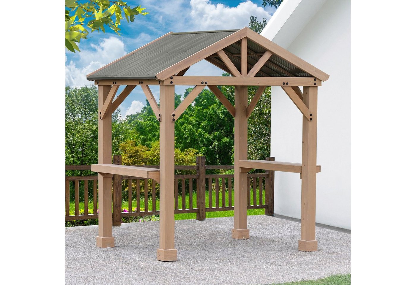 WESTMANN Grillpavillon Laval 6x7, BxT: 174x245 cm, mit Seitenablagen von WESTMANN