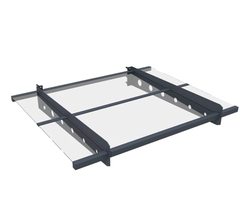 WESTMANN Metall Vordach Cola 100 | Pulverbeschichteter Stahl & Aluminium | Kristallklare Polycarbonat-Paneele | Anthrazit | Wetterfest & pflegeleicht | Einfache Montage mit Verankerungskit 100x80cm von WESTMANN