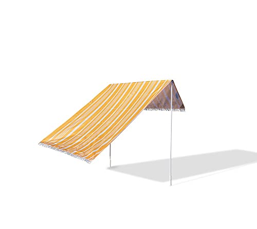 WESTMANN Sonnensegel für Strand & Outdoor | 148x220 cm Gelb | Pop-up Strandzelt Set mit Befestigungsheringen | Strandmuschel inkl. UV Schutz von WESTMANN