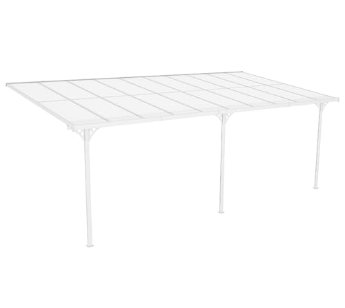 WESTMANN Terrassenüberdachung Bruce 617 Weiß | Aluminium Pergola mit Polycarbonat Dach | 6 mm Dachpaneele | 300x617 cm | UV-Schutz | Wetterfest & pflegeleicht von WESTMANN