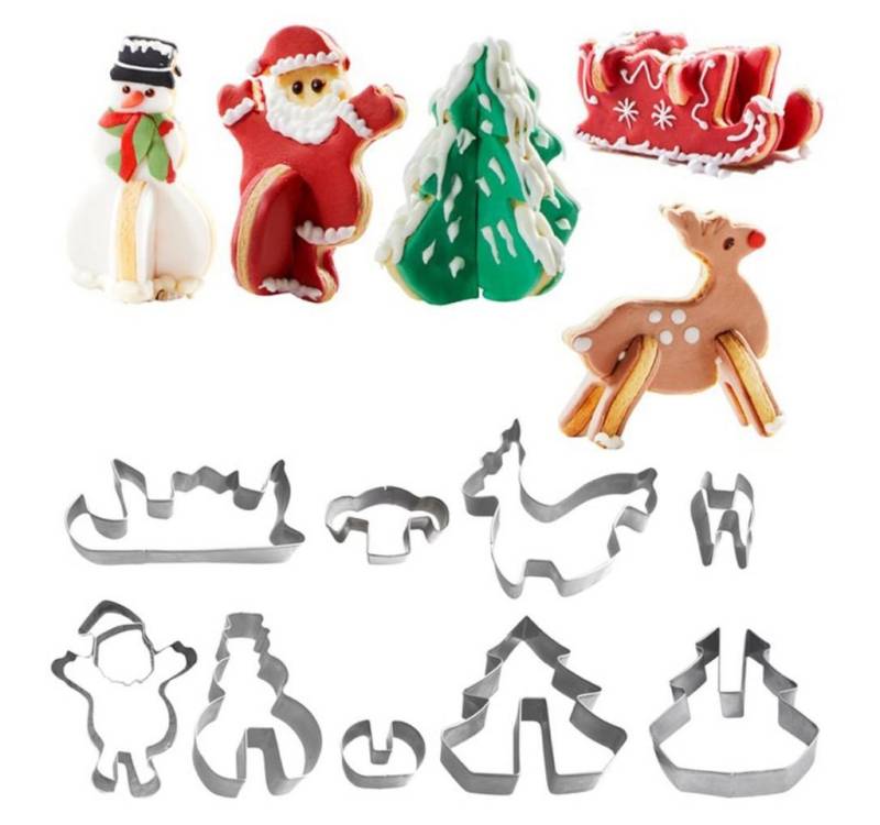WESTMARK Ausstechform Edelstahl-Ausstechformen 3D Set »Santa Claus is coming«, 9 tlg, (1-St) von WESTMARK