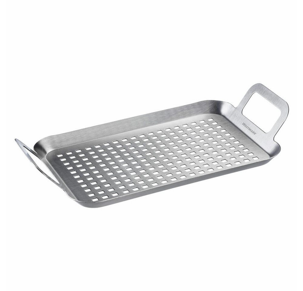 WESTMARK Grillpfanne flach & klein – Praktisch zum Grillen von Gemüse, spülmaschinengeeigen von WESTMARK