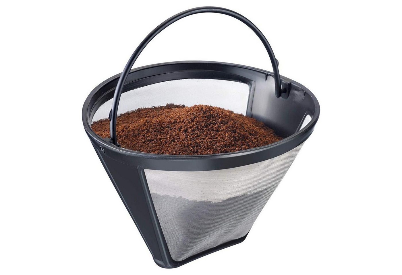 WESTMARK Permanentfilter Für 8 bis 12 Tassen Kaffee, Filtergröße 4, Dauer-Kaffeefilter, PP, Edelstahl von WESTMARK