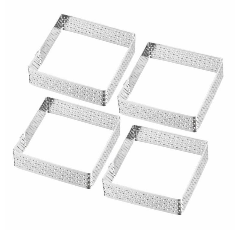 WESTMARK Tarteform Tartelette-Rahmen 4 Stk. – Perfekte Tarte- und Quicheformen, 7x7 cm von WESTMARK