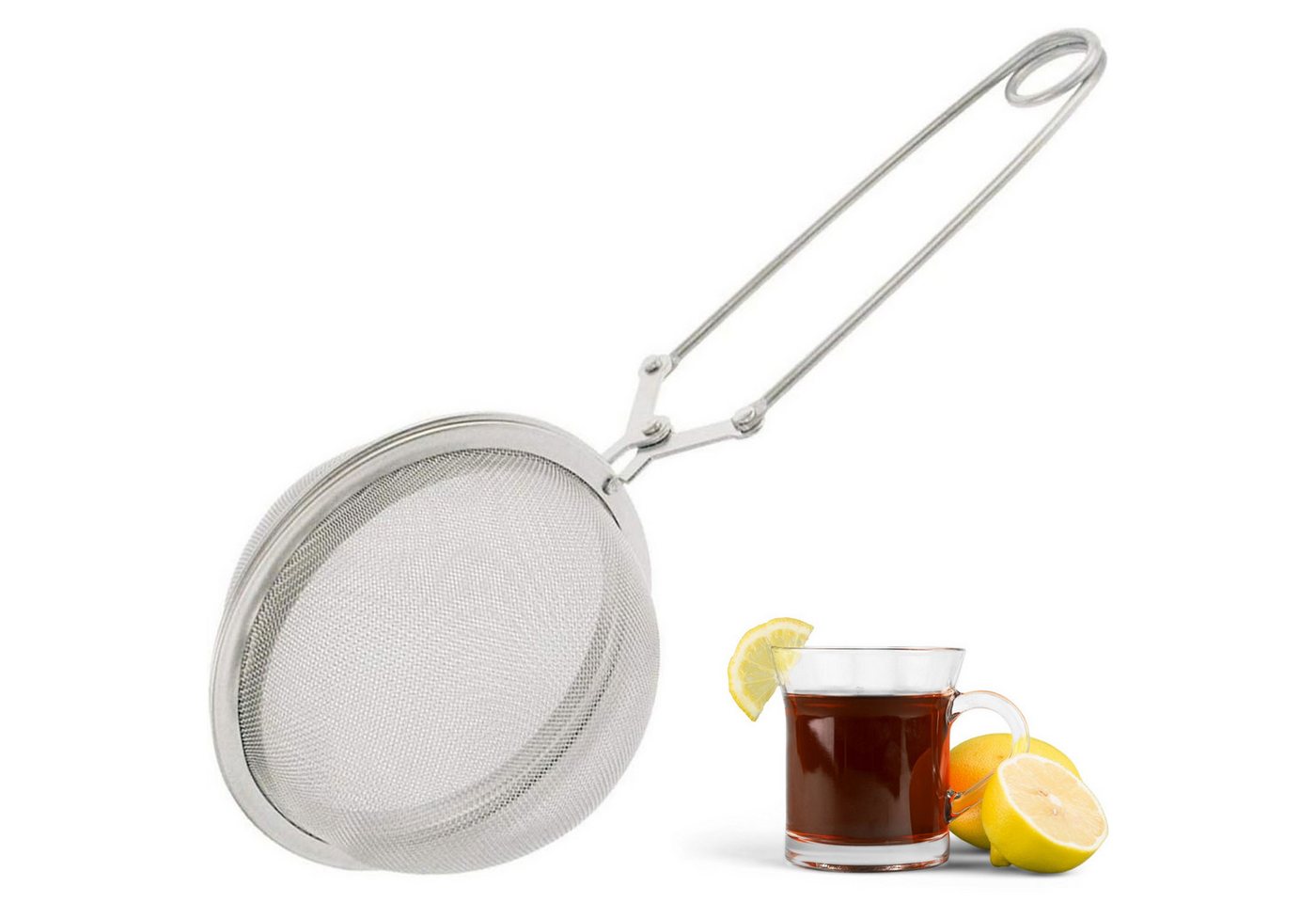 WESTMARK Teesieb Teatime, ø 7,5 cm, Länge 18,2 cm, Rostfreier Edelstahl, Klappsieb, Edelstahl von WESTMARK