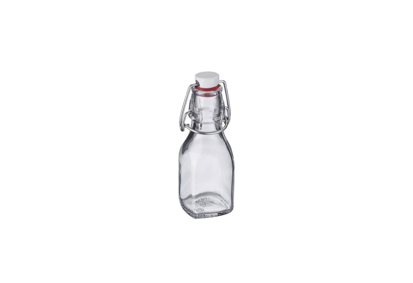 WESTMARK Vorratsdose Westmark Bügelflasche eckig 125 ml, Glas, Kunststoff, Stahl von WESTMARK