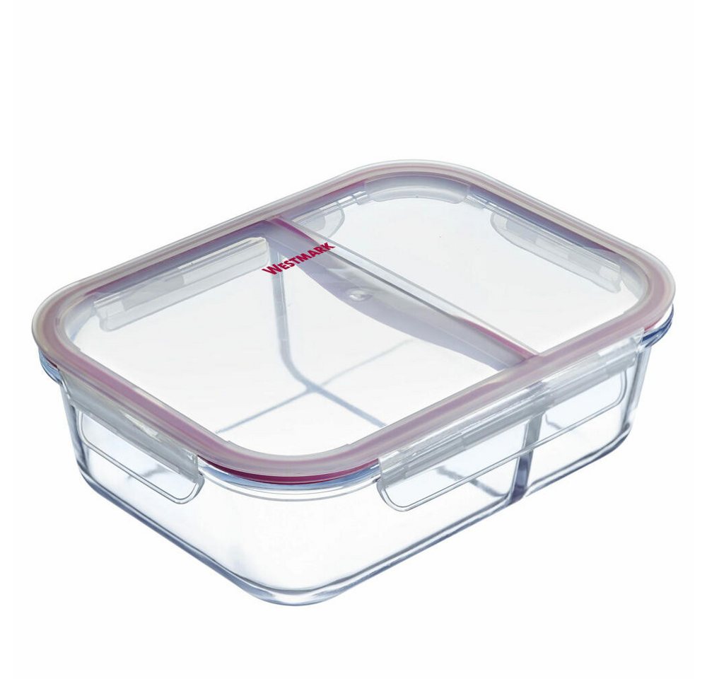 WESTMARK Vorratsdose Glas-Frischhaltedose, Füllvolumen: 570 ml, Mit 2 separaten Fächern, Borosilikatglas, PP, Silikon WESTMARK Vorratsdose Glas-Frischhaltedose, Füllvolumen: 570 ml, Mit 2 separaten Fächern, Borosilikatglas, PP, Silikon von WESTMARK