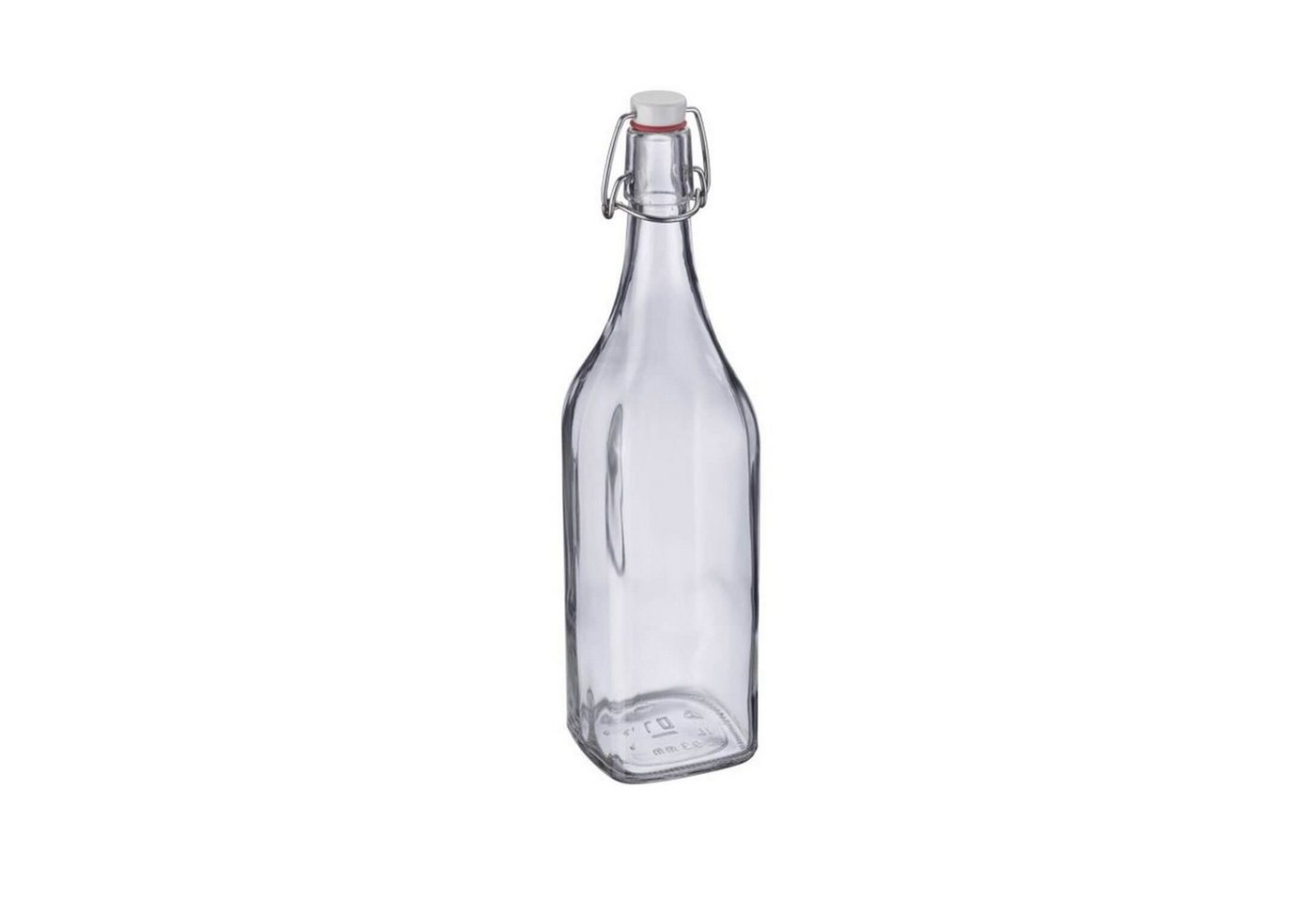 WESTMARK Vorratsdose Westmark Bügelflasche eckig 1 l, Glas, Kunststoff, Stahl von WESTMARK