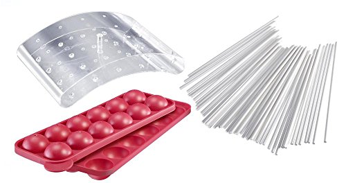 Westmark 50 tlg. Cake-Pop-Set: 1x Cake Pop Backform, 1x Halterung und 48x Stäbchen von WESTMARK