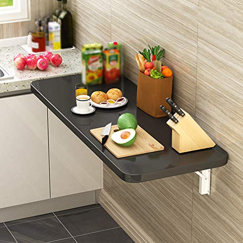 WESTWILD An der Wand montierter, klappbarer Esstisch mit schwebender Küchenarbeitsplatte. Multifunktionaler Kleiner Familienschreibtisch, Werkbank in 4 Farben. Perfekt für Waschküche/Bar. Inklusive H von WESTWILD