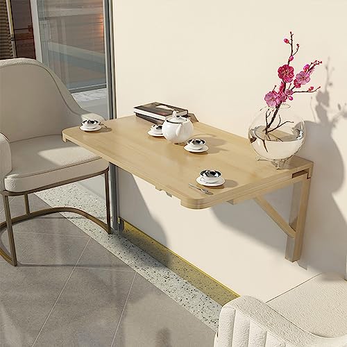 WESTWILD An der Wand montierter Klapptisch mit Klappblatt für den Außenbereich. Platzsparender schwebender Schreibtisch aus Holz für Zuhause/Bar/Büro/Garten/Garage. Große Größe: L70 x B30 cm von WESTWILD