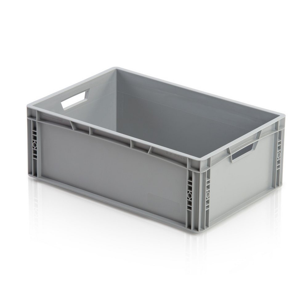 WETEC Aufbewahrungsbox Lagerbehälter, mit Durchfassgriffen, grau von WETEC
