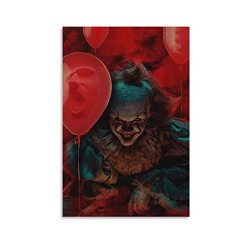 WETUO Horror-Filmposter, gruseliges Poster von Pennywise, Leinwand-Kunst-Poster und Wandkunst, Bild, Druck, moderne Familie, Schlafzimmer, Dekoration, Poster, 30 x 45 cm von WETUO