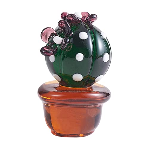 WEWAYSMILE Kaktus-Ornament aus Glas, Kristall Miniatur Kaktusfiguren, Miniaturkaktus aus Glas, Für Home Decoration Office Desktop Shelf Decor, 44 x 26 mm von WEWAYSMILE