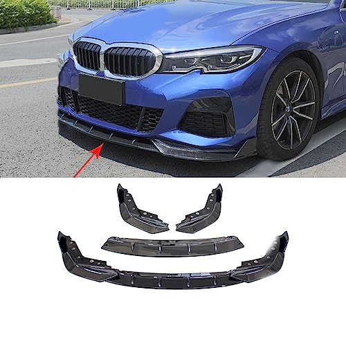 WEYEZE 3 STK Frontlippe Spoiler Frontspoiler für BMW G20 G21 G28 3 Series 2019 2020 2021 2022 Auto FrontstoßStange Splitter Lippenspoiler Bodykit-SchutzzubehöR von WEYEZE