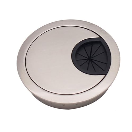 Tischringe, 10 STÜCKE Computer Schreibtisch Kabel Loch Abdeckung 50mm 60mm 80mm Schreibtisch Metall Tülle Tisch Kabel Ordentlich Draht Loch abdeckung Home Hardware Teile(Wire Drawing Color,60MM) von WEYIMVTO