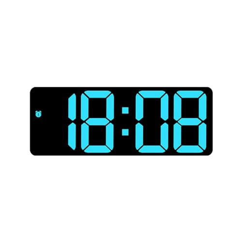 WEYIMVTO LED-Digitalwecker 3 einstellbare Helligkeit, Sprachsteuerung mit Temperatur, Schlummerfunktion, Datum, for Schlafzimmer, Tisch, Zuhause, Reisen(Blue) von WEYIMVTO