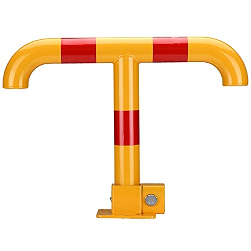 WEYIMVTO Parkplatzsperre Auto Parkplatz Schloss Poller T Form Faltbare Sicherheit Post Poller Parkplatz Post Starke(Yellow) von WEYIMVTO