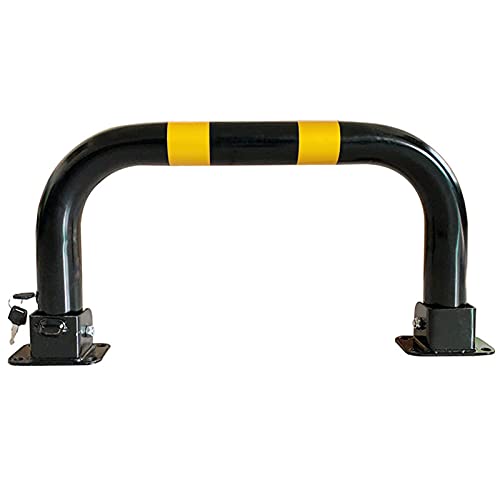 WEYIMVTO Parkplatzsperre Auto Parkplatz Schloss Poller U Form Faltbare Auffahrt Poller Post Pole Garage(Black,33x70cm) von WEYIMVTO