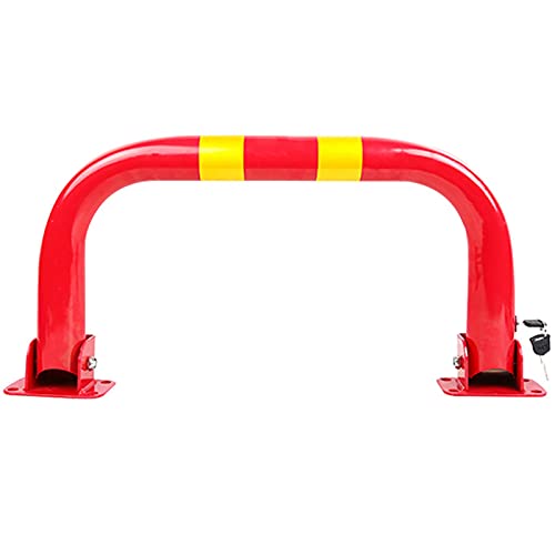 WEYIMVTO Parkplatzsperre Auto Parkplatz Schloss Poller U Form Faltbare Auffahrt Poller Post Pole Garage(Red,33x70cm) von WEYIMVTO