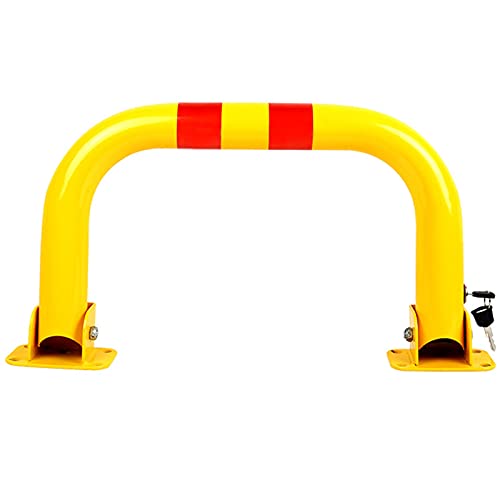 WEYIMVTO Parkplatzsperre Auto Parkplatz Schloss Poller U Form Faltbare Auffahrt Poller Post Pole Garage(Yellow,33x60cm) von WEYIMVTO