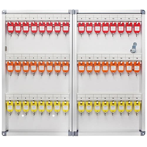 WEYIMVTO Schlüssel Schrank. Schlüsselkasten-Wandhalterung, 6 Kapazitätsoptionen, Schlüsselschrank, an der Wand montierter Schlüsselkasten aus Aluminiumlegierung for den Heimgebrauch(48 Keys) von WEYIMVTO