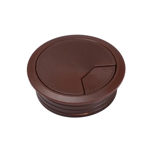 WEYIMVTO Tischringe, 10 STÜCKE 60/80mm Schreibtisch Tisch Kunststoff Kabel Loch Abdeckung PC Computer Schreibtisch Runde Draht Ordentlich Tülle Kabel Veranstalter(Dark Brown,80mm) von WEYIMVTO