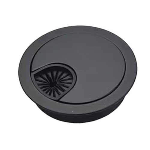 WEYIMVTO Tischringe, 10 STÜCKE Computer Schreibtisch Kabel Loch Abdeckung 50mm 60mm 80mm Schreibtisch Metall Tülle Tisch Kabel Ordentlich Draht Loch Abdeckung Home Hardware Teile(Black,60MM) von WEYIMVTO