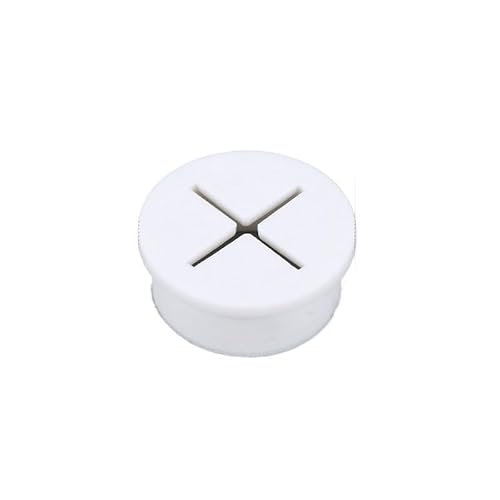 WEYIMVTO Tischringe, 5 Stück Kabeldurchführung for den Schreibtisch, Kabel-Organizer, Kabeldurchführung, runde Dichtung, Flexible Kabeldurchführungen(White,25cm) von WEYIMVTO