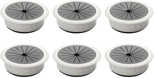 WEYIMVTO Tischringe, 6-teilige PC-Computer-Schreibtisch-Kabelloch-Abdeckungs-Organizer(White) von WEYIMVTO