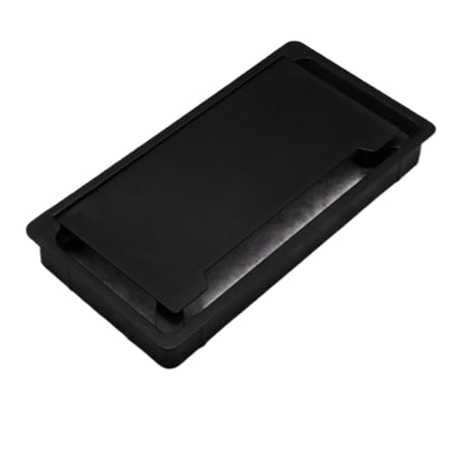 WEYIMVTO Tischringe, ABS-Kabellochabdeckungen Basis Rechteckiger Tisch Kabelauslass Computertisch Tülle Drahtschutz Organizer Möbelbeschläge(Black) von WEYIMVTO
