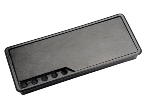 WEYIMVTO Tischringe, Kabeldurchführung for Schreibtisch aus Legierung, rechteckig, mit Drahtklemmenhalter, Tischsteckdosen-Lochabdeckung, Büromöbel-Hardware(Black) von WEYIMVTO