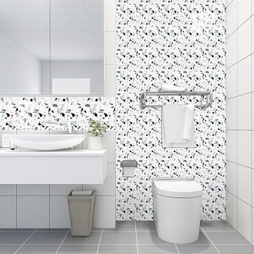 WEYIMVTO dekorative Kacheln, Selbstklebende Wandfliesen, Badezimmer-Rückwand for die Küche, Selbstklebende Bodenfliesen, DIY-Heimdekor, 10 Stück(10 PC(30x30cm)) von WEYIMVTO