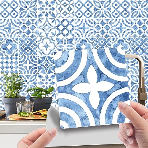 WEYIMVTO dekorative Kacheln, Selbstklebende Wandfliesen, DIY-Wandfliesen for Abziehen und Aufkleben, Selbstklebende Bodenfliesen for die Küche (20 Stück)(20 PC(15x15cm)) von WEYIMVTO