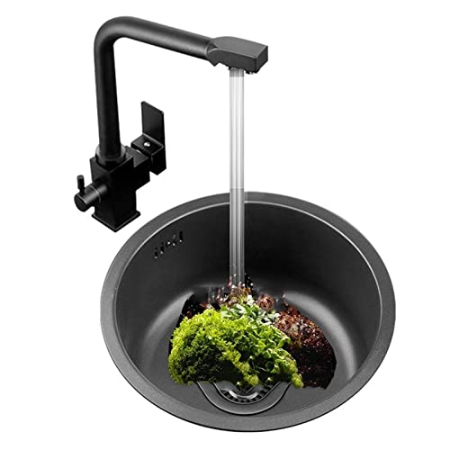 runde Waschbecken, Küchenspüle, Balkon Runde Kleine Spüle Küche Kleines Waschbecken Einbauspüle(42 * 42 * 20Cm) von WEYIMVTO