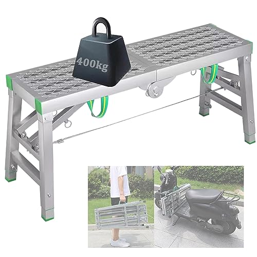 tragbare Faltbare Gerüste 5-Gang-Höhenverstellbare Werkbank for den Heimbereich - Trittleitern Mehrzweck-Arbeitsplattformgerüst 40 cm Breite, 140 × cm-A(B,180x40cm) von WEYIMVTO