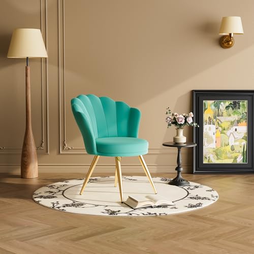 Esszimmerstühle 2er Set, Sitzhöhe 44 cm,für Wohnzimmer Küche Esszimmer, Küchenstühle gepolstert mit Rückenlehne, Sitzfläche aus Samt,schminkstuhl, mit Metallbeinen, bis 136 kg belastbar,Cyan Esszimmerstühle 2er Set, Sitzhöhe 44 cm,für Wohnzimmer Küche Esszimmer, Küchenstühle gepolstert mit Rückenlehne, Sitzfläche aus Samt,schminkstuhl, mit Metallbeinen, bis 136 kg belastbar,Cyan von WEYREK