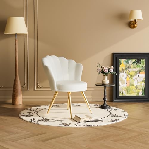 Esszimmerstühle 2er Set, Sitzhöhe 44 cm,für Wohnzimmer Küche Esszimmer, Küchenstühle gepolstert mit Rückenlehne, Sitzfläche aus Samt,schminkstuhl, mit Metallbeinen, bis 136 kg belastbar,Weiß Esszimmerstühle 2er Set, Sitzhöhe 44 cm,für Wohnzimmer Küche Esszimmer, Küchenstühle gepolstert mit Rückenlehne, Sitzfläche aus Samt,schminkstuhl, mit Metallbeinen, bis 136 kg belastbar,Weiß von WEYREK