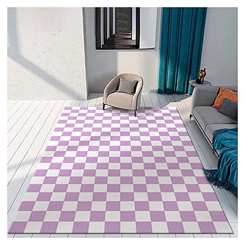 WEZOSHINET Schachbrett Bettvorleger – Schachbrett Teppich 50x80 cm, Wohnzimmer Couch Teppich, Bereichs Teppich für Zuhause, Schlafzimmer-Dekoration von WEZOSHINET