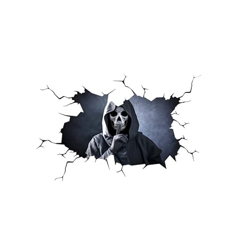 3D autoaufkleber totenkopf Horror Auto Aufkleber Totenkopf Heckscheibe Totenkopf Aufkleber Sticker Dekor Autoaufkleber Auto Halloween Dekor Auto Aufkleber (20x30 cm,Styple 3#) von WFBZ