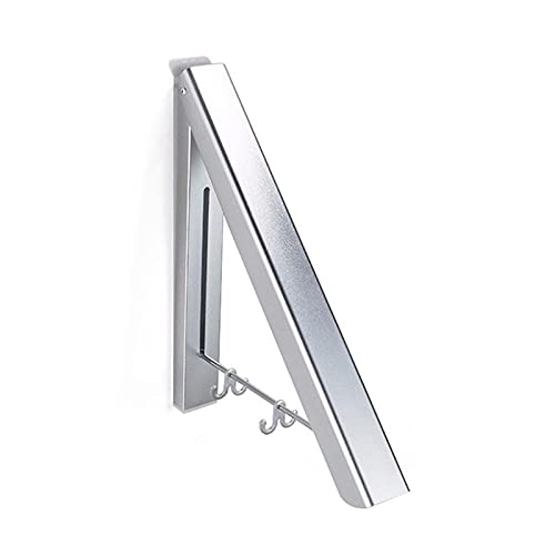 2PCS Klappbar Wand Kleiderlüfter, Garderobenhaken Wand, Kleiderhaken Wandmontage Kleiderstände Aluminium Kleiderstange mit Edelstahl Kleiderstange zum Organisation der Wäscherei und Aufbewahrung von WFCKPQF