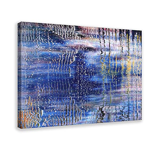 Gerhard Richter's Work Ölgemälde Künstler Drucke 9 Leinwand Poster Schlafzimmer Dekor Sport Landschaft Büro Raum Dekor Geschenk Rahmen Stil 50 x 75 cm von WFKLMSL