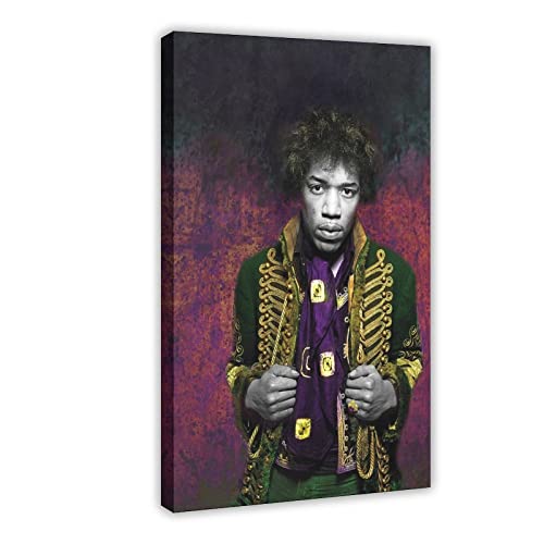 Jimi Hendrix Farbfotografie von Greed Mankowitz 21 Leinwandposter Wandkunst Dekor Druck Bild Gemälde für Wohnzimmer Schlafzimmer Dekoration Rahmen Stil 50 x 75 cm von WFKLMSL