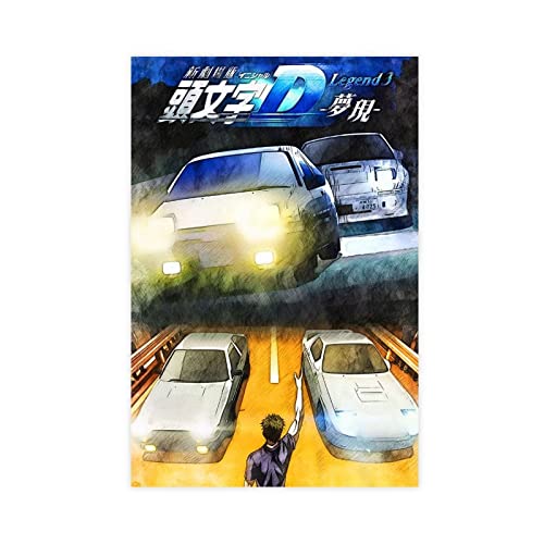 Manga Initial D AE86 Kunstdrucke Poster Ästhetische 5 Leinwandposter Wandkunst Dekor Kunstdruck Bild Gemälde für Wohnzimmer Schlafzimmer Dekoration Unframe Stil 40 x 60 cm von WFKLMSL